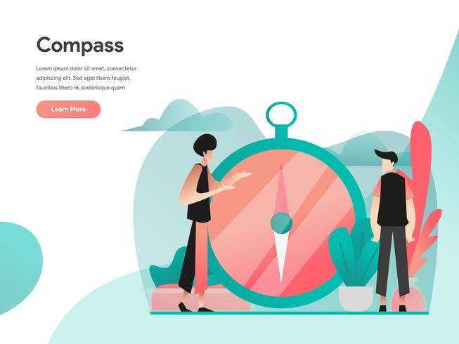 Vision et Compass Illustration Concept. Concept de design plat moderne de conception de page Web pour site Web et site Web mobile. Illustration vectorielle EPS 10 vecteur