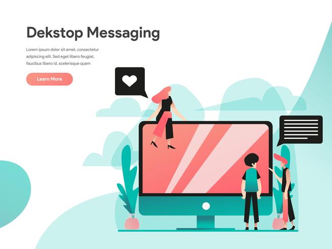 Concept d&#39;illustration de messagerie de bureau. Concept de design plat moderne de conception de page Web pour site Web et site Web mobile. Illustration vectorielle EPS 10 vecteur