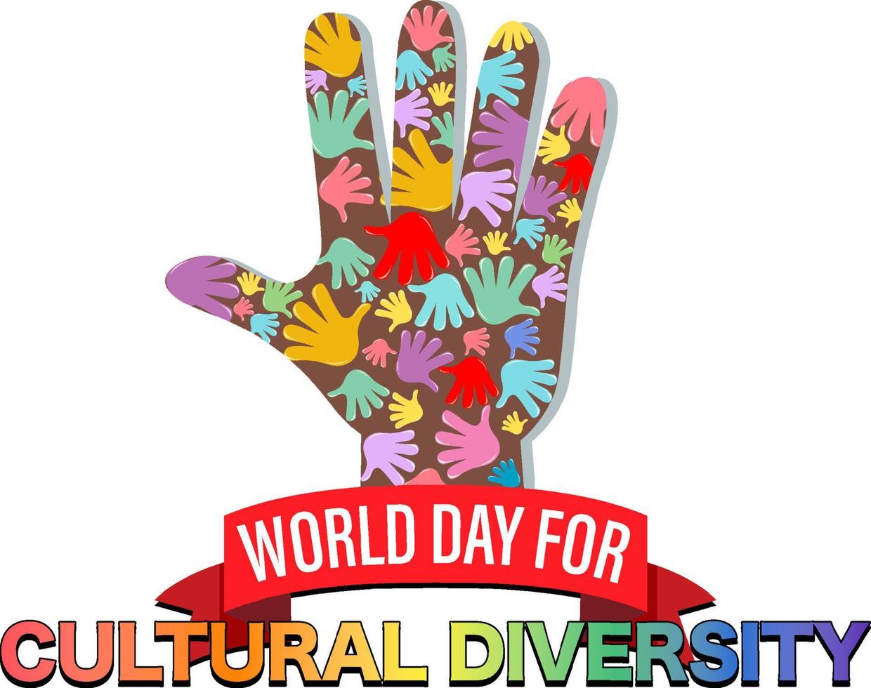 la conception de la bannière de la journée mondiale de la diversité culturelle vecteur
