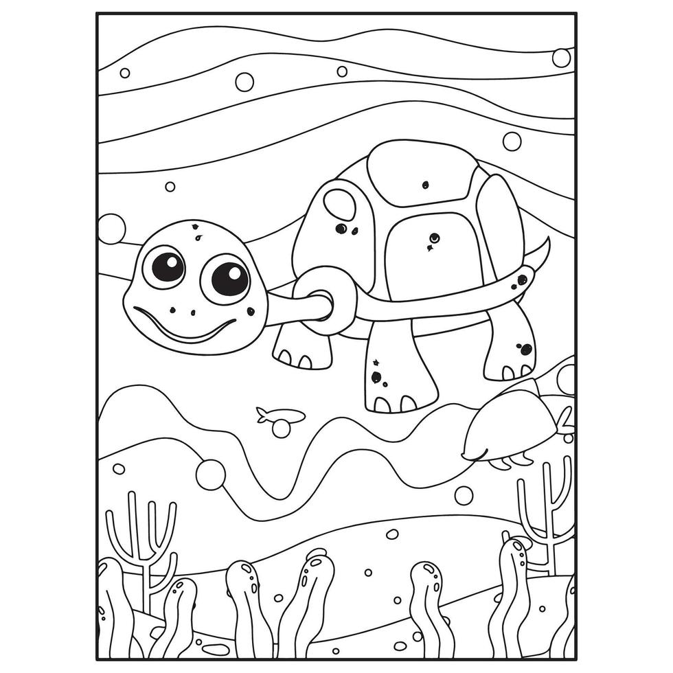 animaux de l'océan coloriages pour enfants pro vecteur