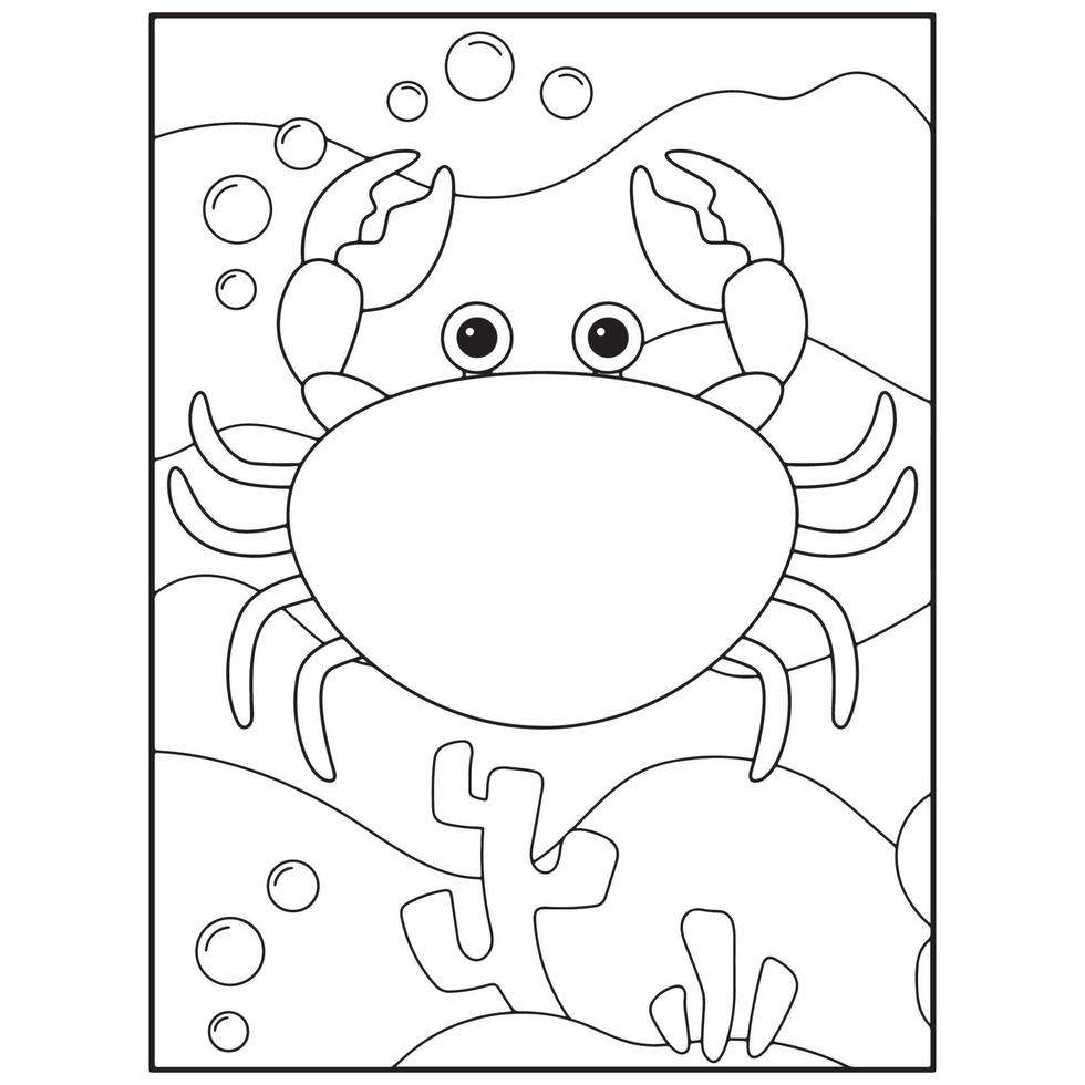 animaux de l'océan coloriages pour enfants pro vecteur