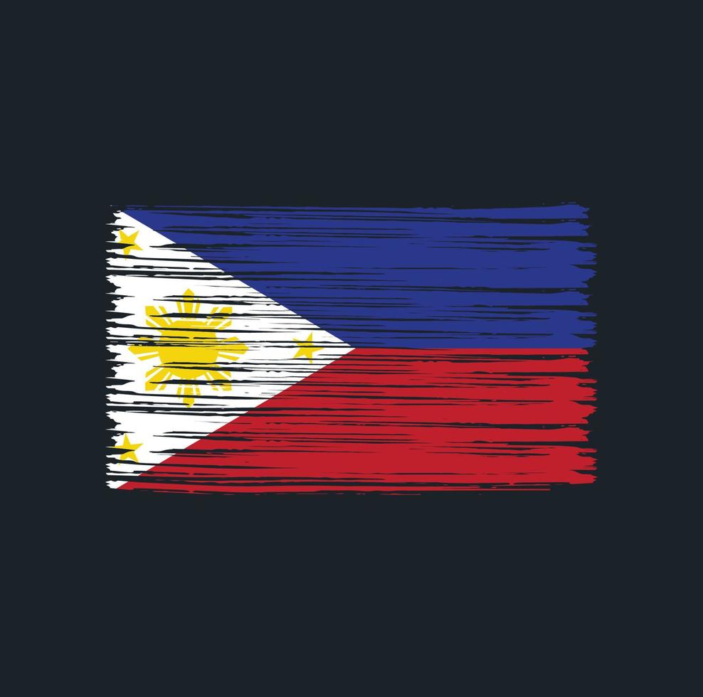 brosse drapeau philippine vecteur