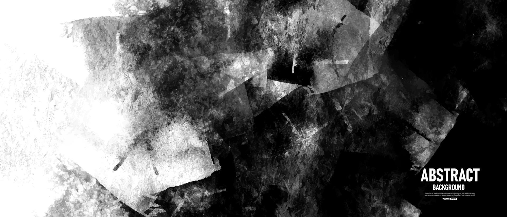 fond de texture de peinture grunge abstrait noir et blanc. vecteur