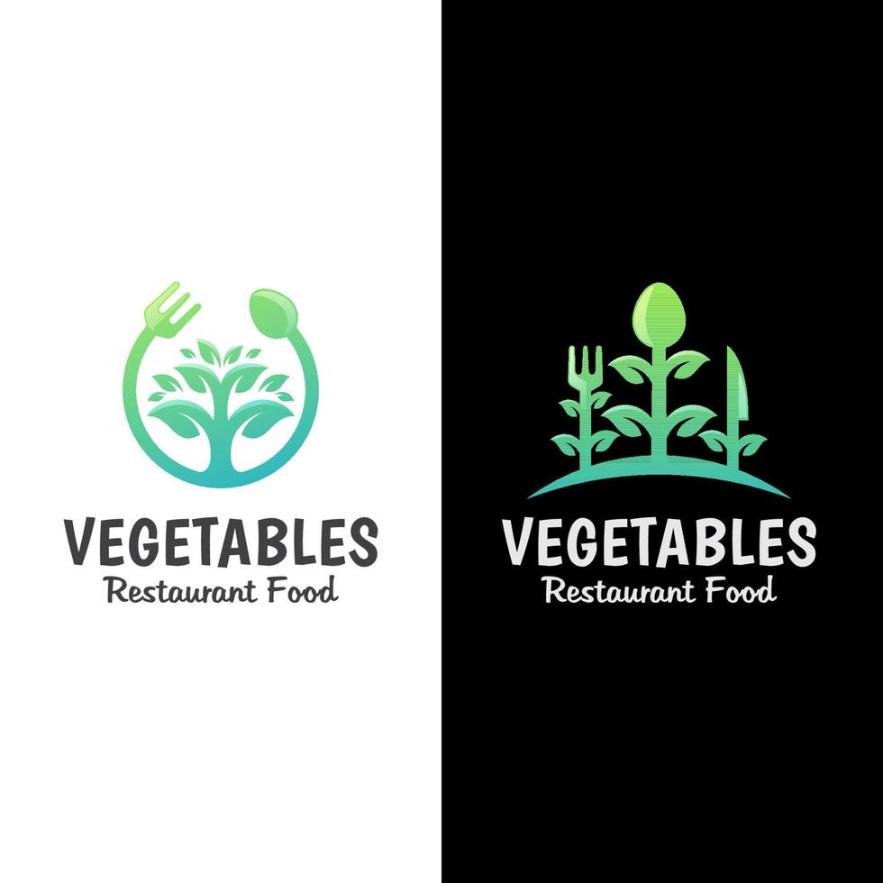 logo du centre alimentaire du restaurant de légumes. centre d'alimentation santé, régime alimentaire, végétalien, biologique, modèle vectoriel de conception de logo de vie saine
