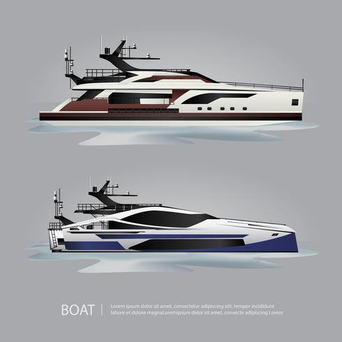 Transport bateau touristique Yacht pour voyager Vector Illustration