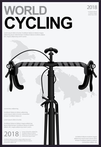 Illustration vectorielle de cyclisme affiche Design vecteur