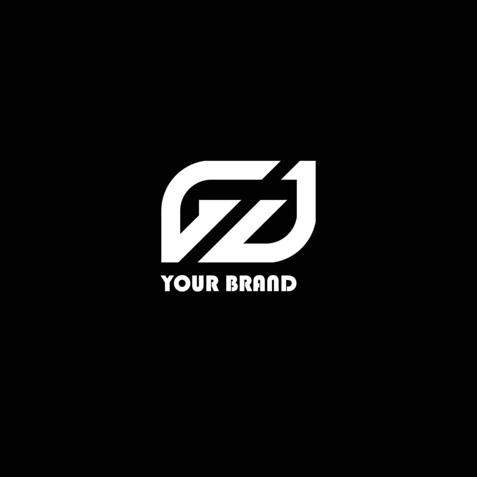illustration du logo g et j adaptée aux logos de marque et d'entreprise vecteur