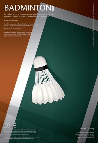 Illustration vectorielle de badminton championnat affiche vecteur