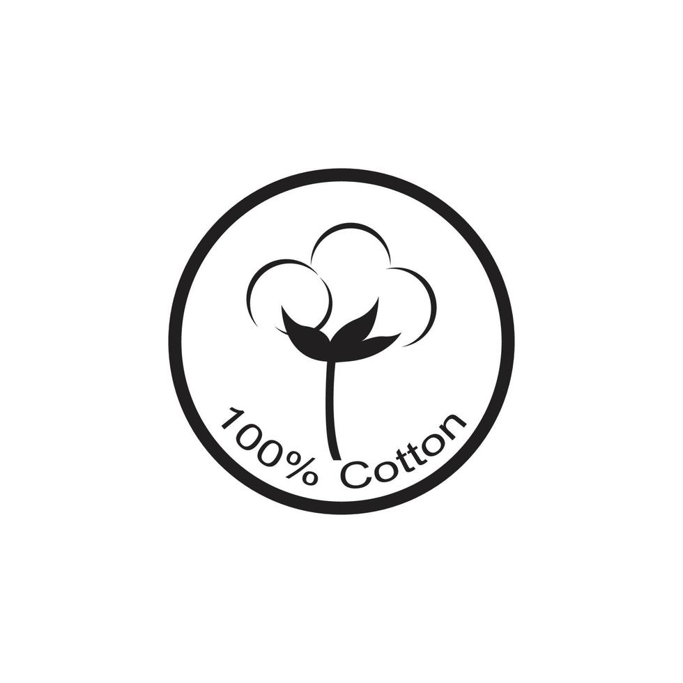 coton logo modèle vecteur symbole nature