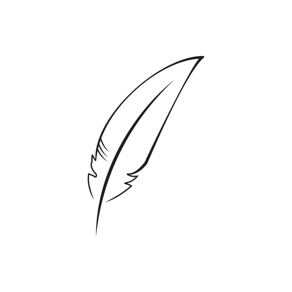 icône de plume isolée. l'élément de vecteur de panache peut être utilisé pour le concept de plume, plume, stylo.