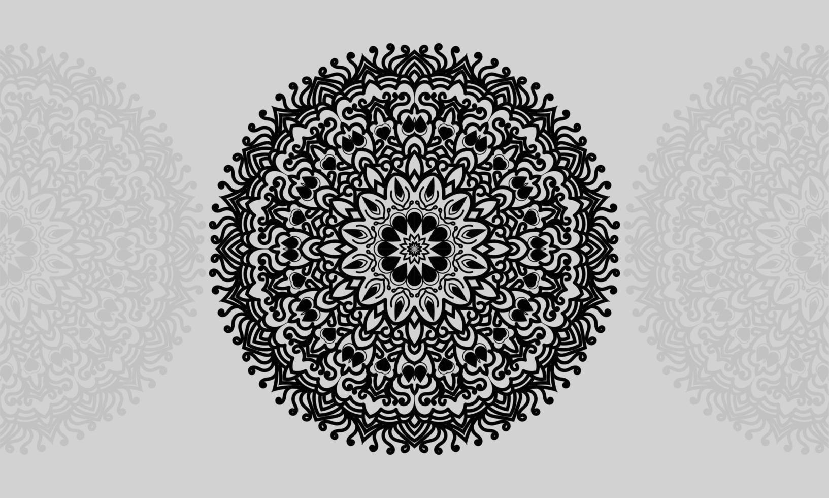 conception d'impression vectorielle de mandala de modèle. ornement de dentelle ronde. vecteur