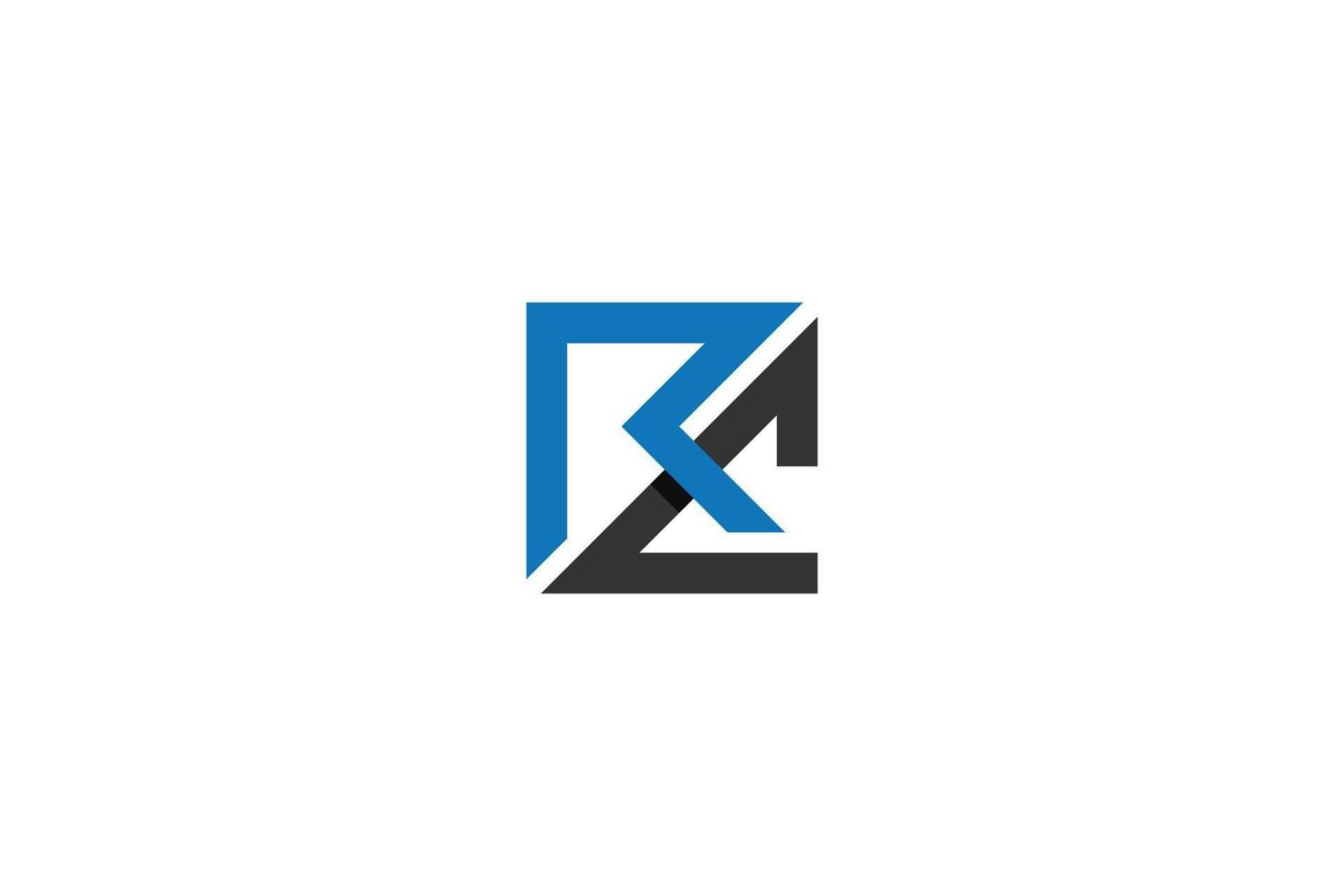 lettre géométrique rc monogramme logo design vecteur