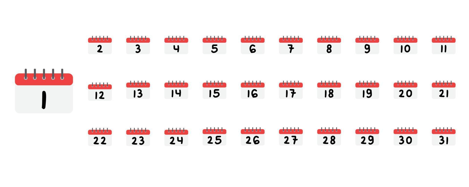 calendrier icône toute la journée imprimable vecteur