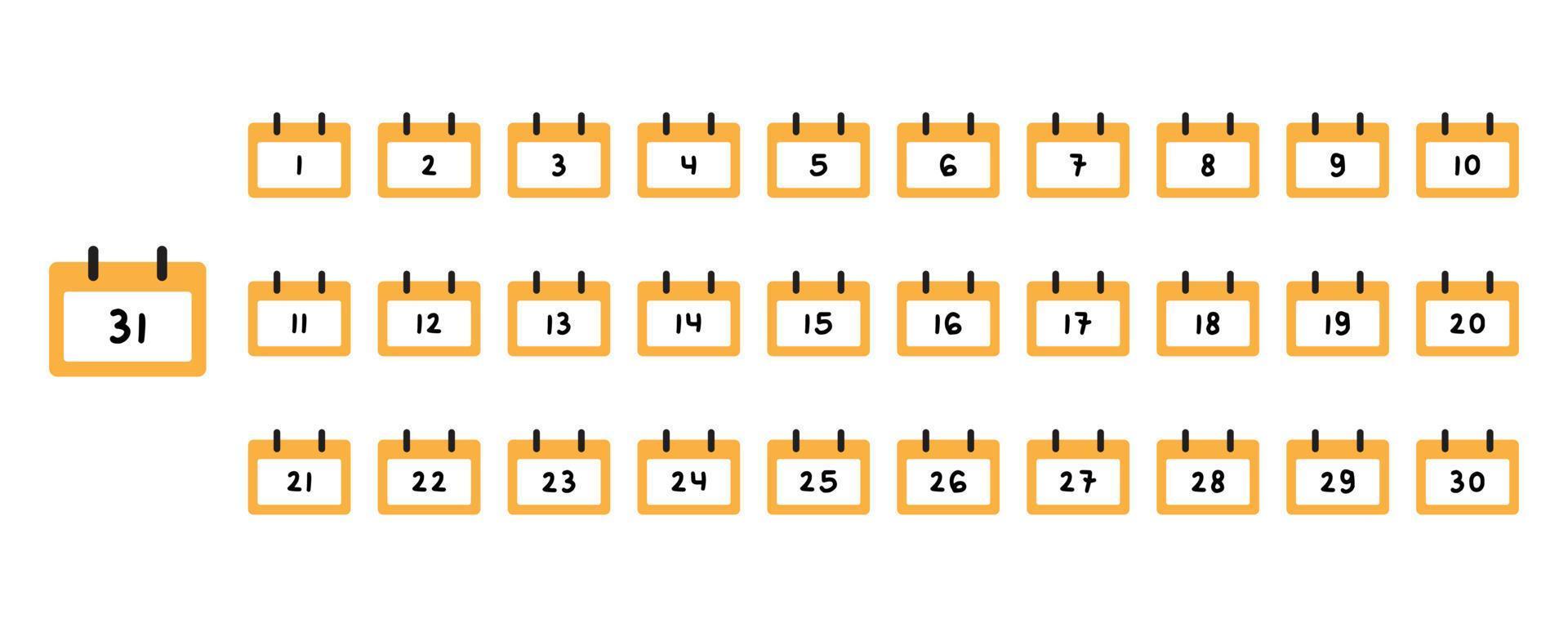 calendrier icône toute la journée imprimable vecteur