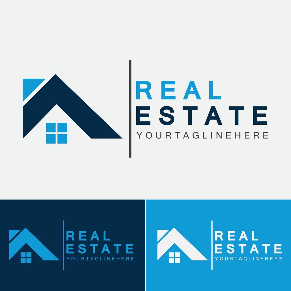 modèle de logo d'entreprise immobilière, bâtiment, développement immobilier et vecteur de logo de construction