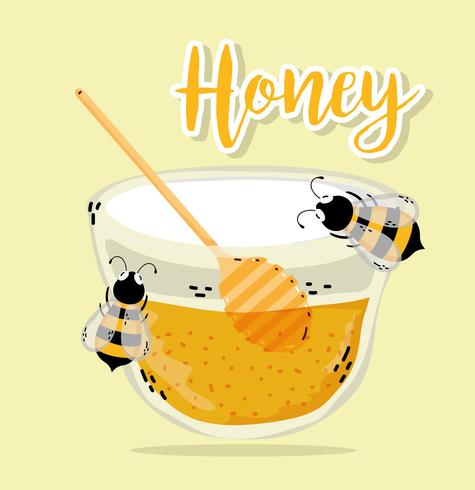 Miel frais de la ferme vecteur