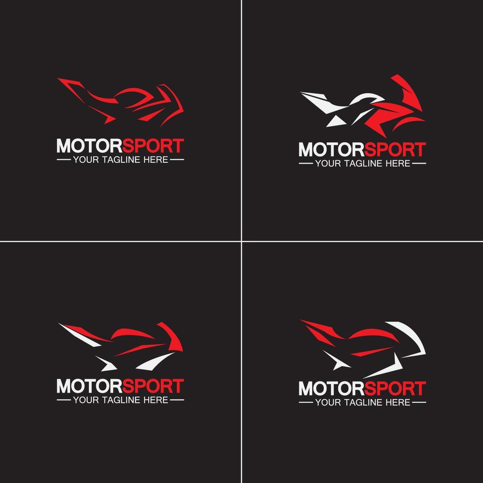 définir le modèle de conception d'illustration vectorielle de symbole de logo de sport de moto vecteur