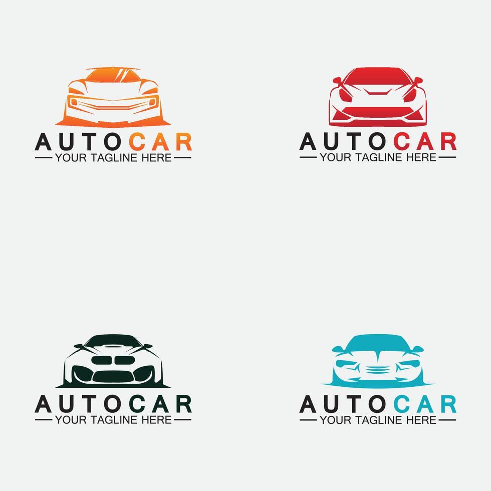 définir la conception de logo de voiture automatique avec silhouette d'icône de véhicule de voiture de sport concept. modèle de conception d'illustration vectorielle. vecteur