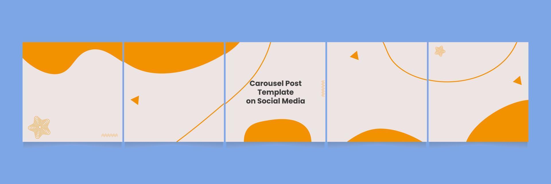 modèle de publication de carrousel de médias sociaux vecteur