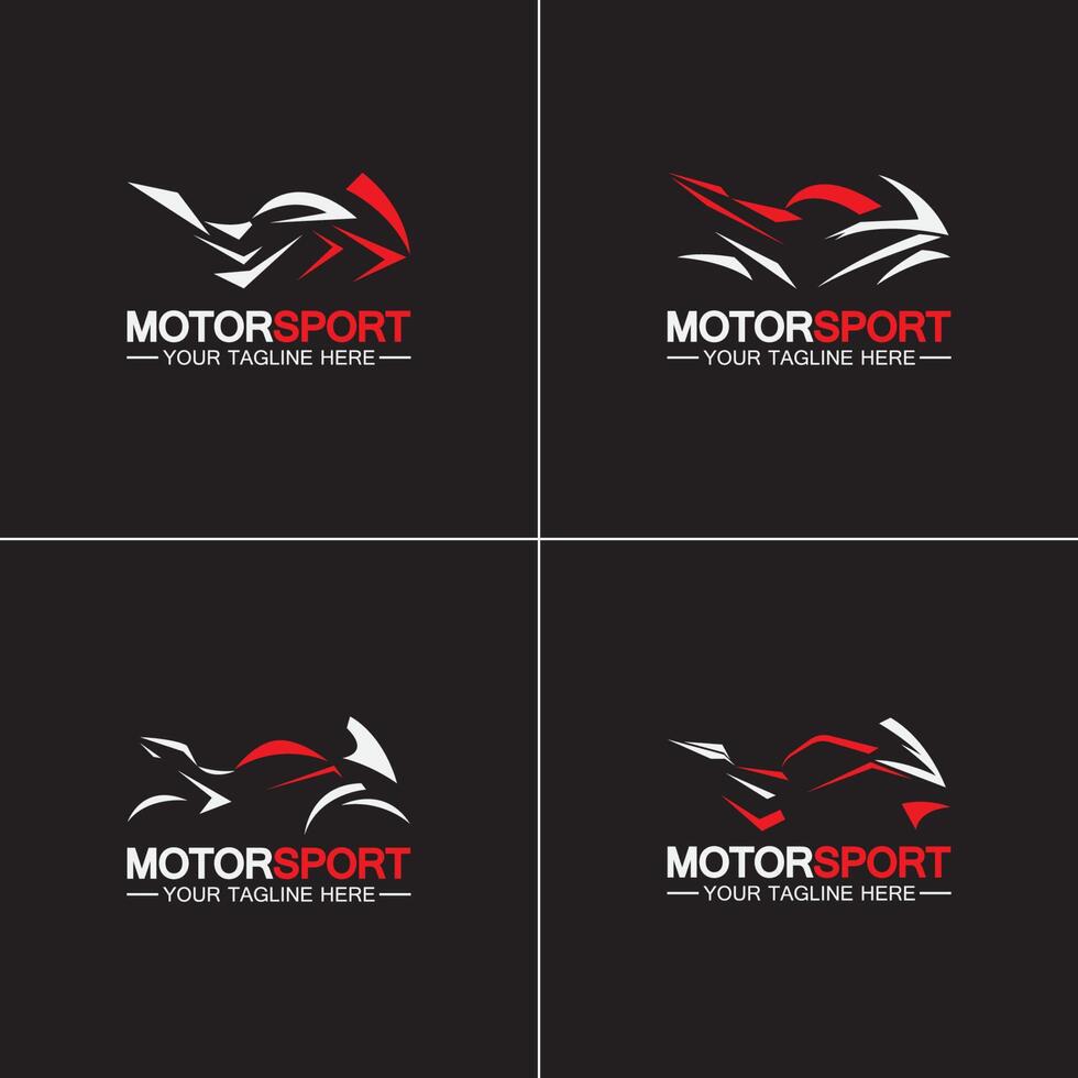 définir le modèle de conception d'illustration vectorielle de symbole de logo de sport de moto vecteur