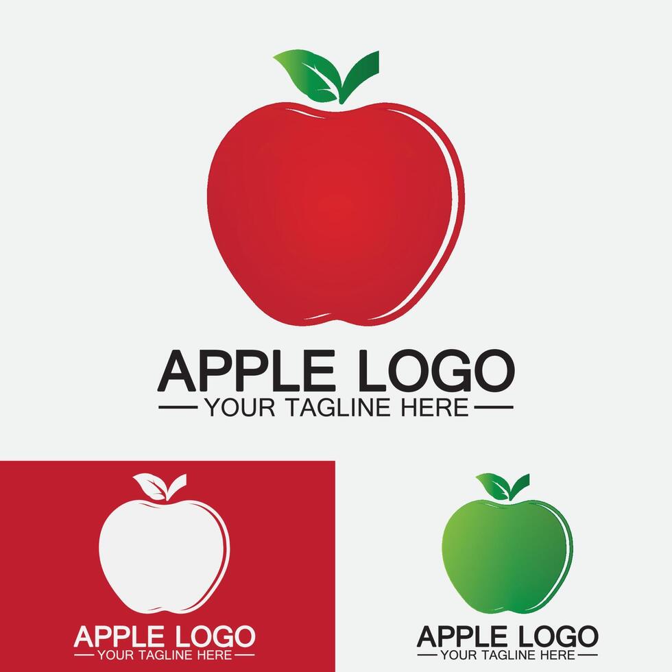 logo pomme. conception d'aliments sains aux fruits.modèle de vecteur d'inspiration de conception de logo apple