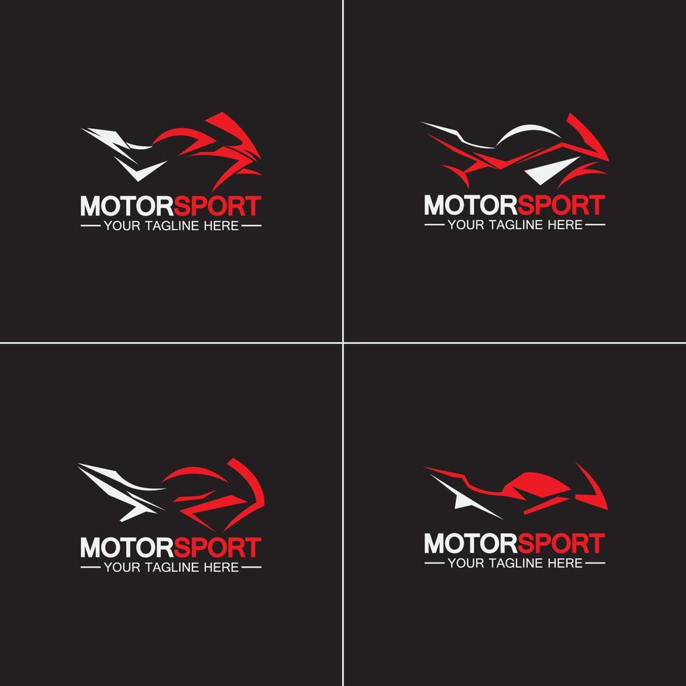 définir le modèle de conception d'illustration vectorielle de symbole de logo de sport de moto vecteur