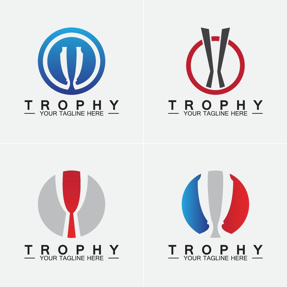 icône du logo vectoriel du trophée. icône du logo du trophée des champions pour le modèle de logo du prix gagnant