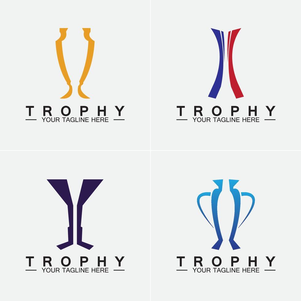 icône du logo vectoriel du trophée. icône du logo du trophée des champions pour le modèle de logo du prix gagnant