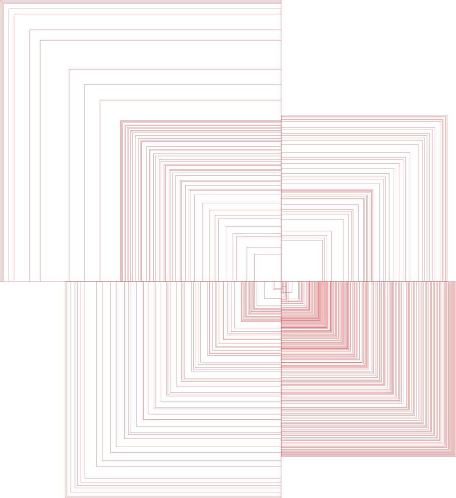 motif géométrique abstrait avec des fenêtres de carrés de forme isolée de différentes tailles en perspective vecteur