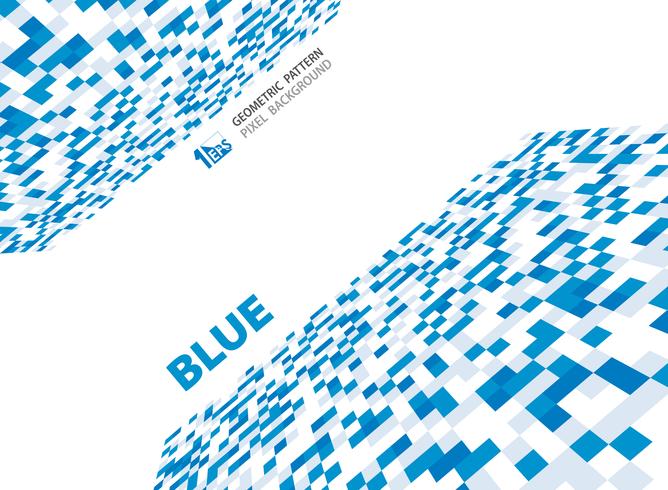 Modèle de motif géométrique abstrait pixel bleu. vecteur