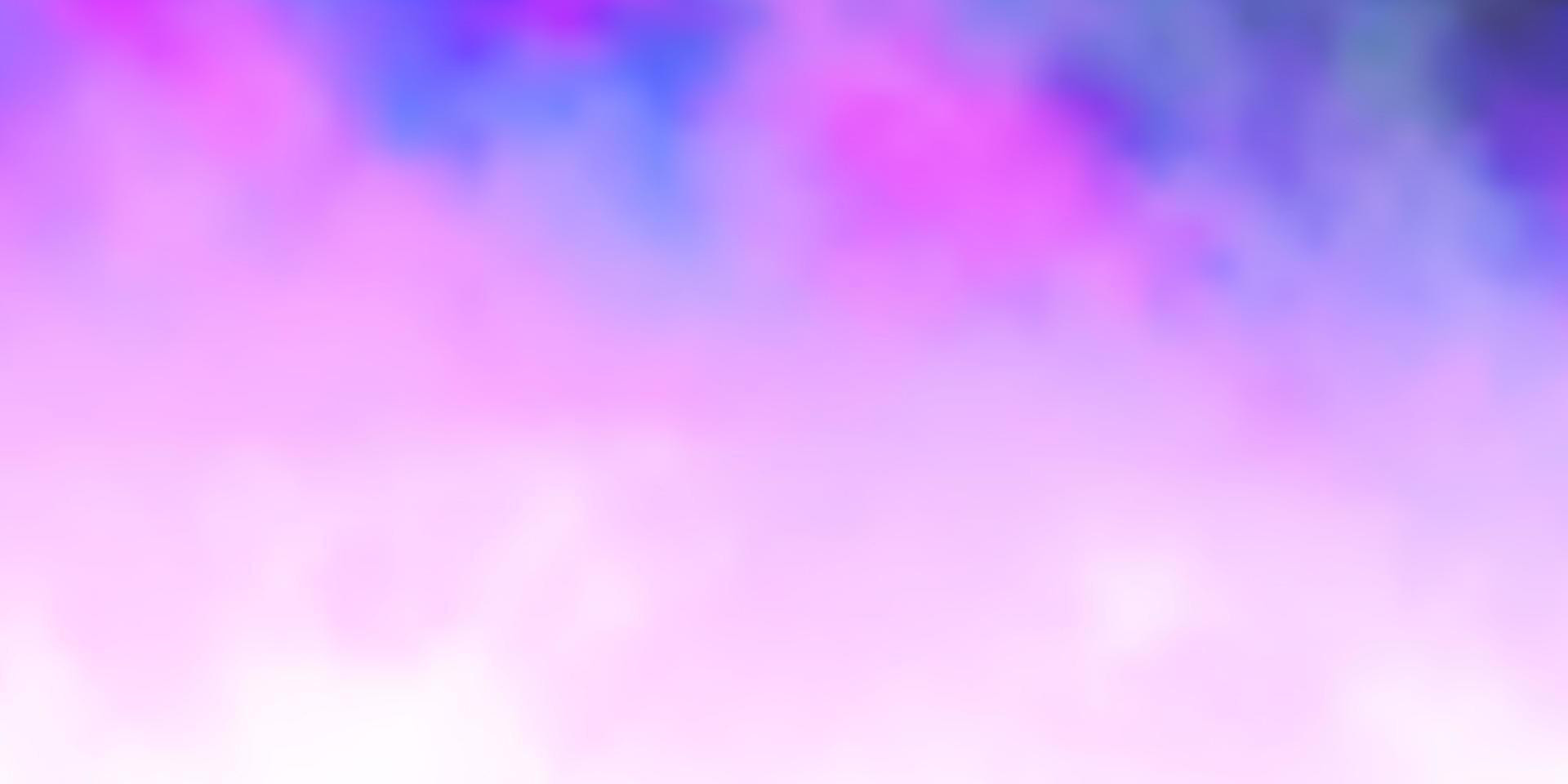 modèle vectoriel violet clair, rose avec des nuages.