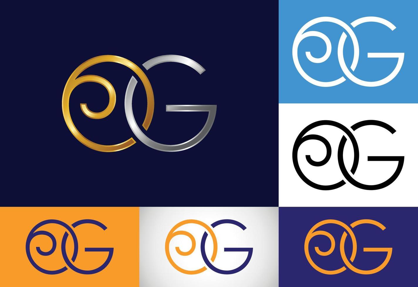 lettre initiale og vecteur de conception de logo. symbole de l'alphabet graphique pour l'identité de l'entreprise