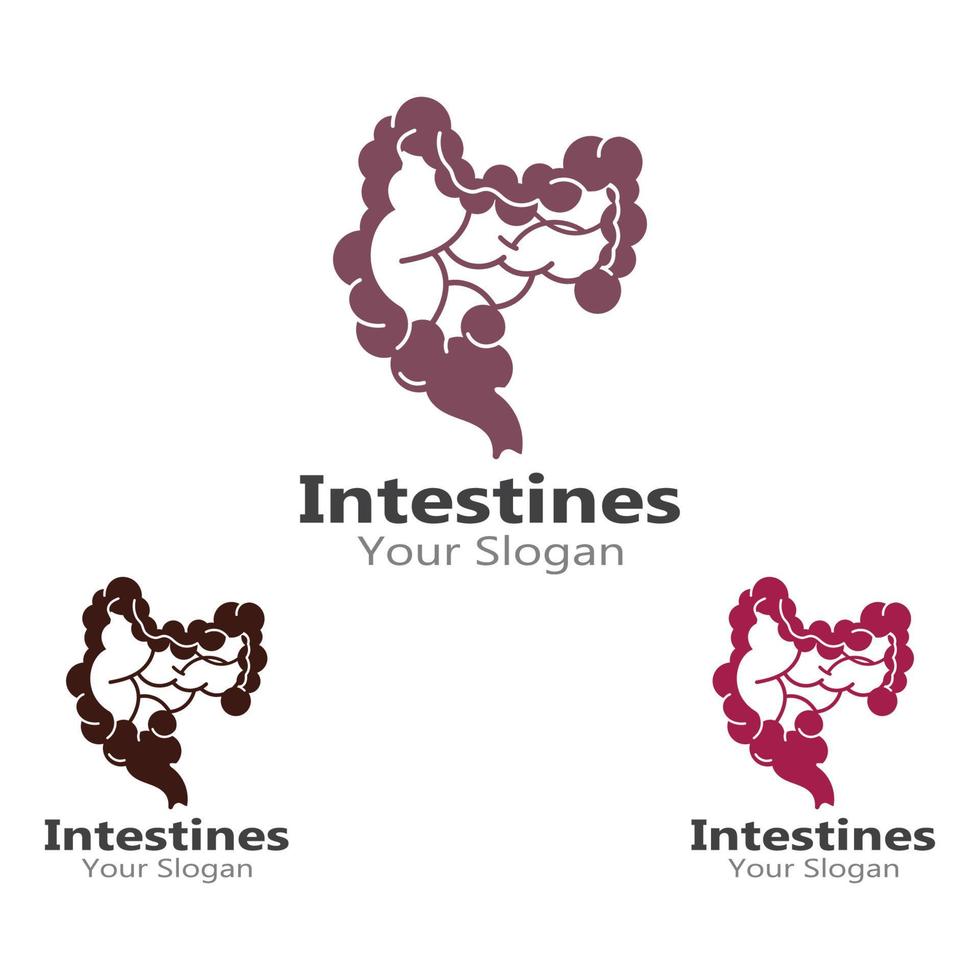 illustration de modèle de conception de logo vectoriel icône intestin