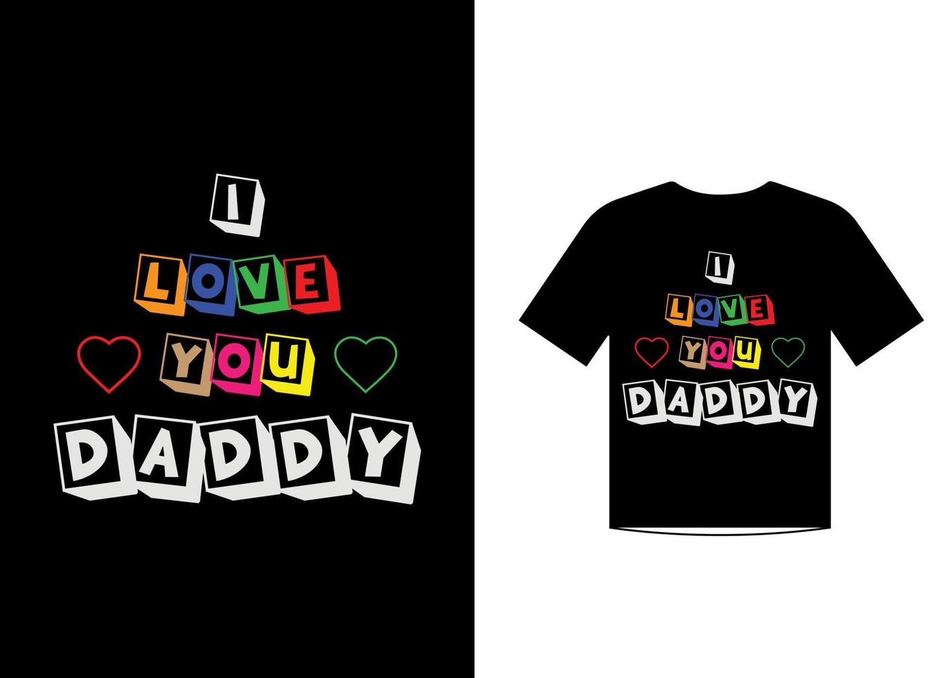 je t'aime papa t shirt design vecteur