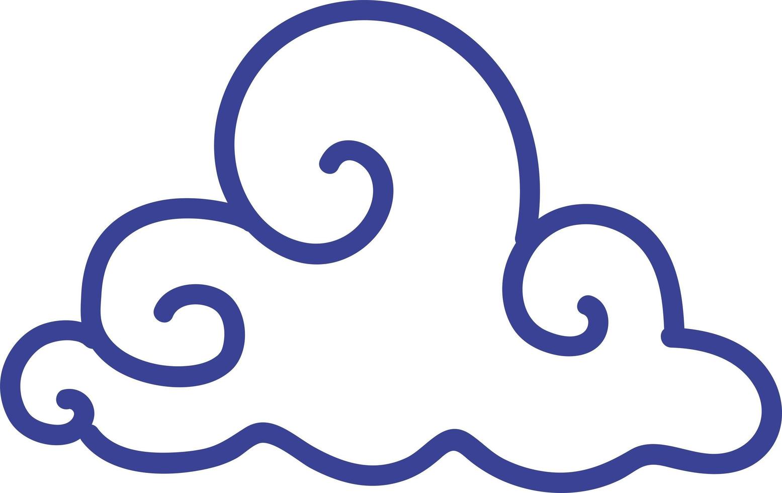 icône de nuage dans un style ésotérique vecteur