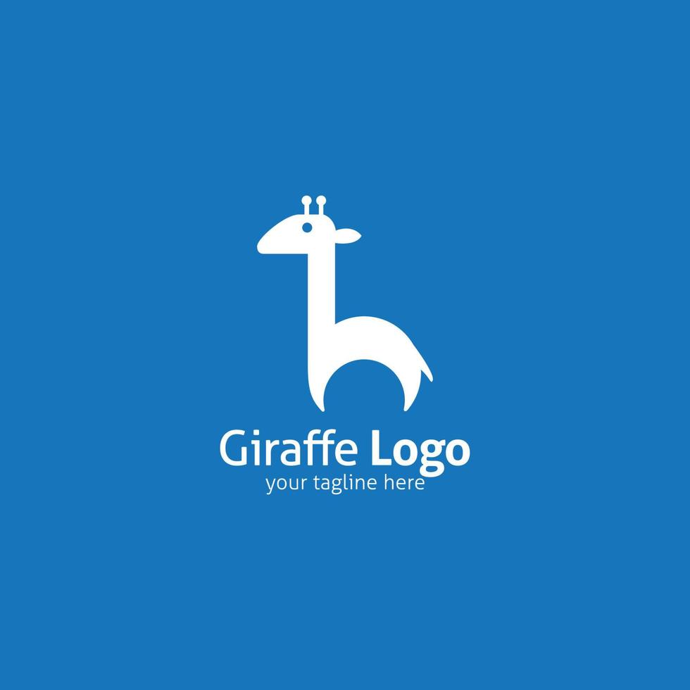 modèle de conception de logo girafe. illustration vectorielle animal sauvage vecteur