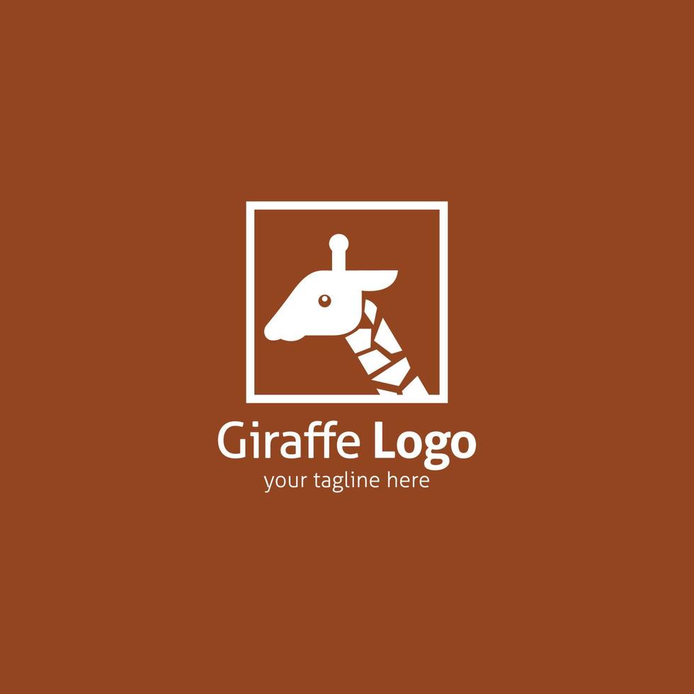 modèle de conception de logo girafe. illustration vectorielle animal sauvage vecteur