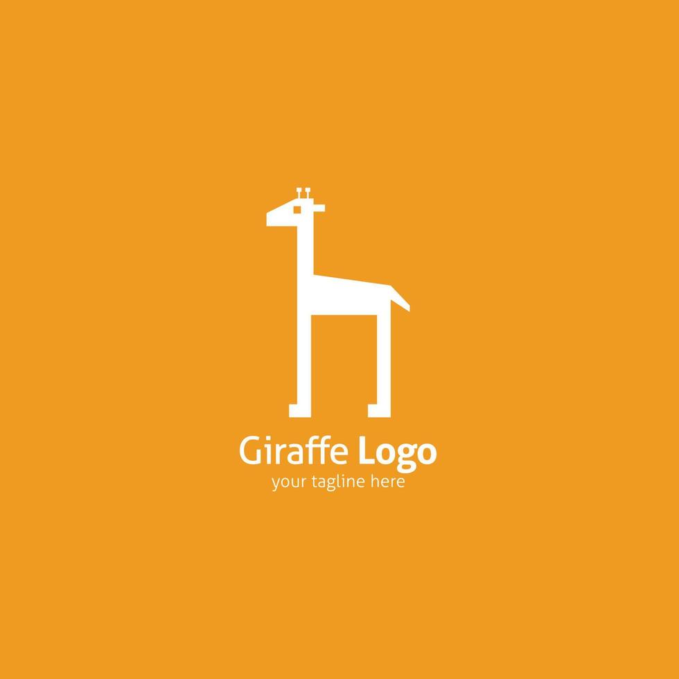 modèle de conception de logo girafe. illustration vectorielle animal sauvage vecteur