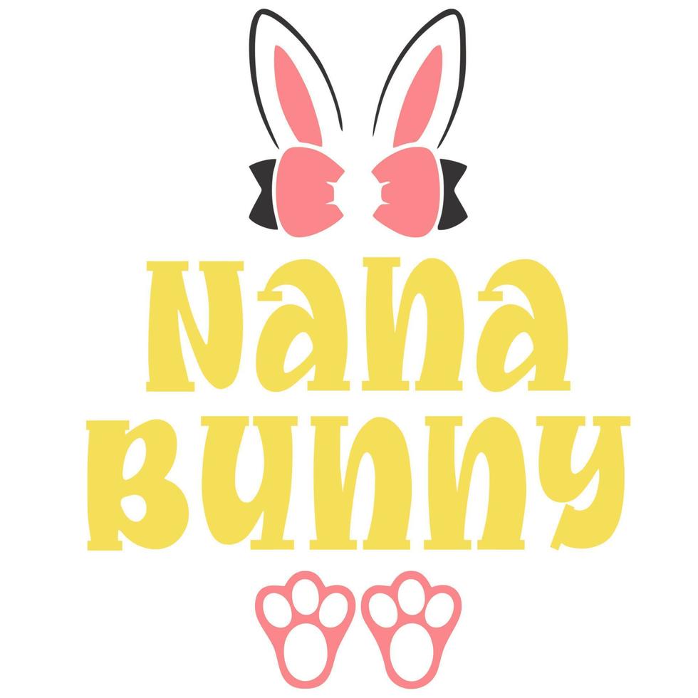 nana lapin le jour de pâques vecteur