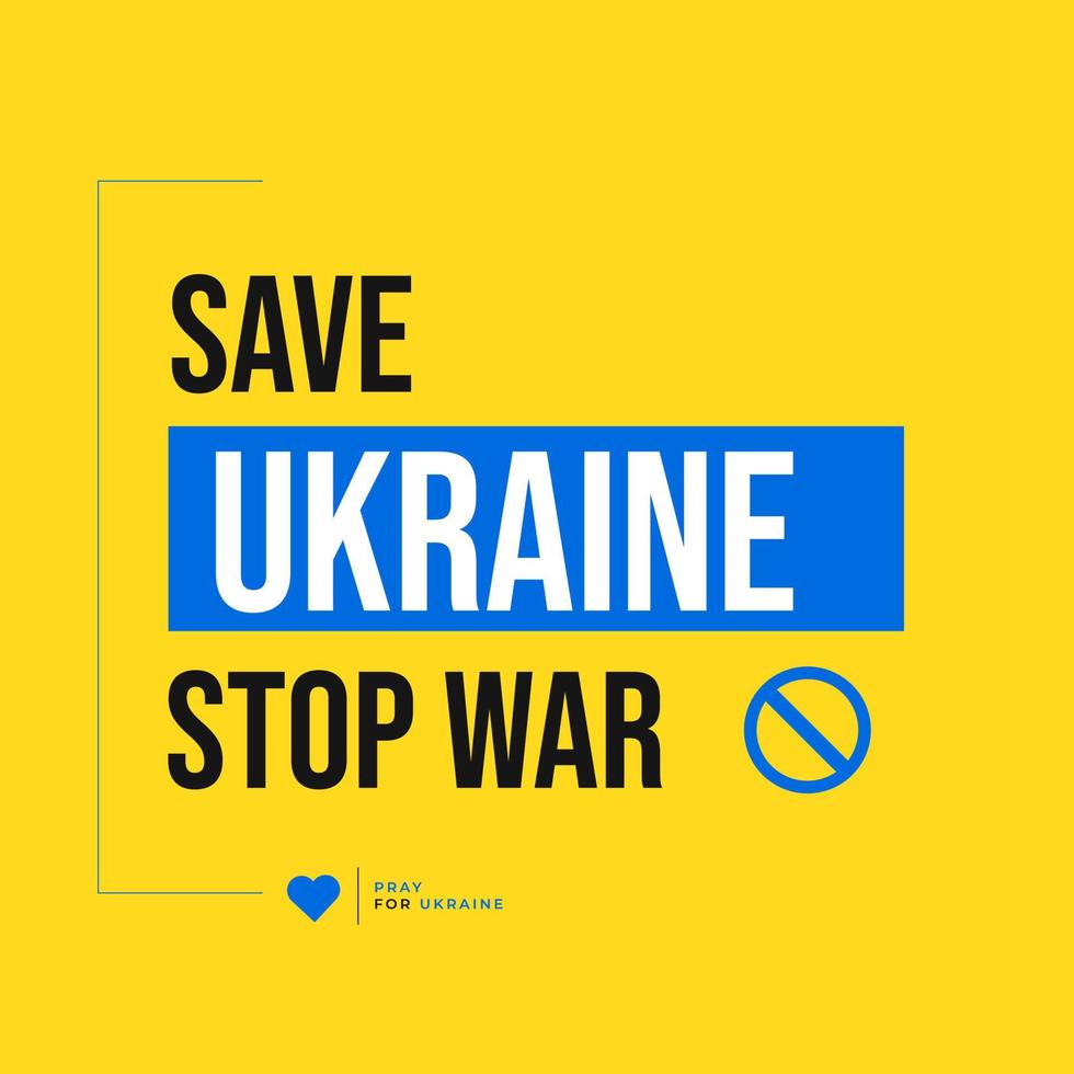 typographie de la guerre d'ukraine publication sur les médias sociaux vecteur