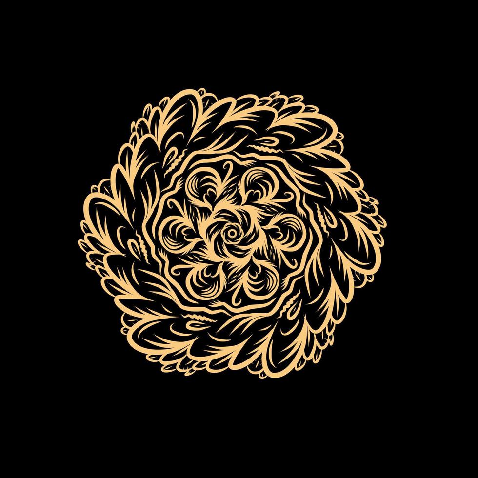 fleur mandala art design fond eps gratuit vecteur