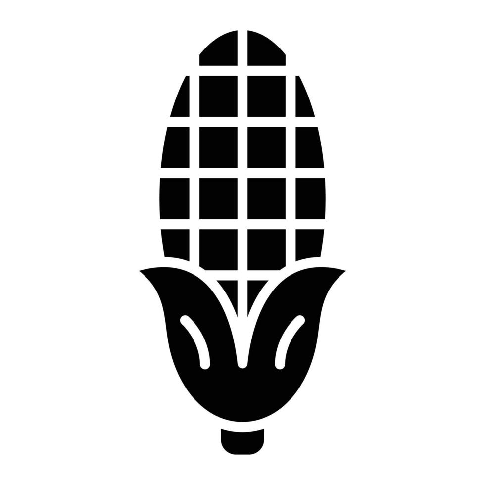 icône de glyphe de maïs vecteur