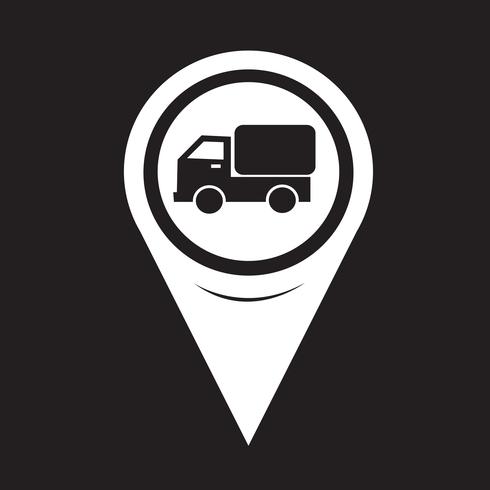 Carte Pointer Car Truck Icon vecteur