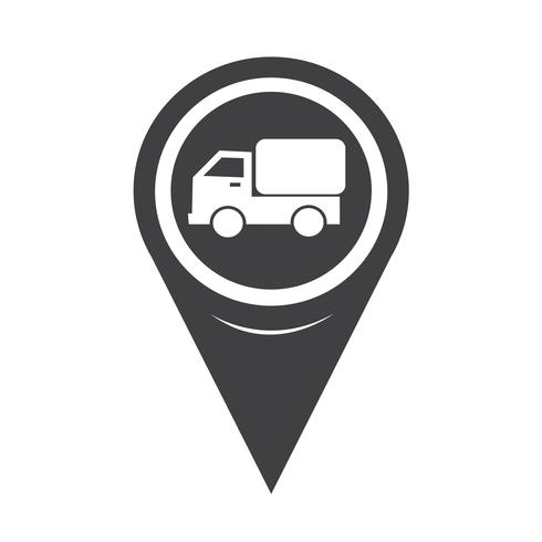 Carte Pointer Car Truck Icon vecteur