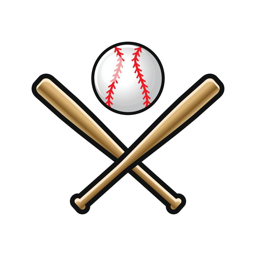 illustration de batte de baseball, illustration vectorielle vecteur