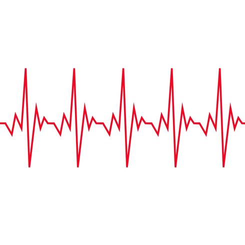 Icône de cardiogramme de battement de coeur vecteur