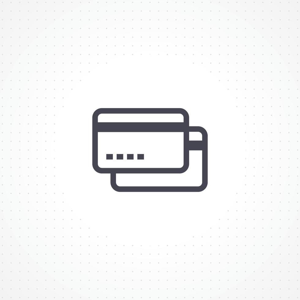 icône de ligne de carte de crédit vecteur