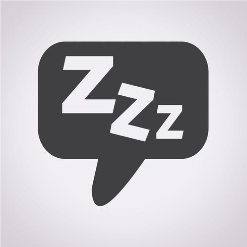 Signe de symbole icône de sommeil vecteur