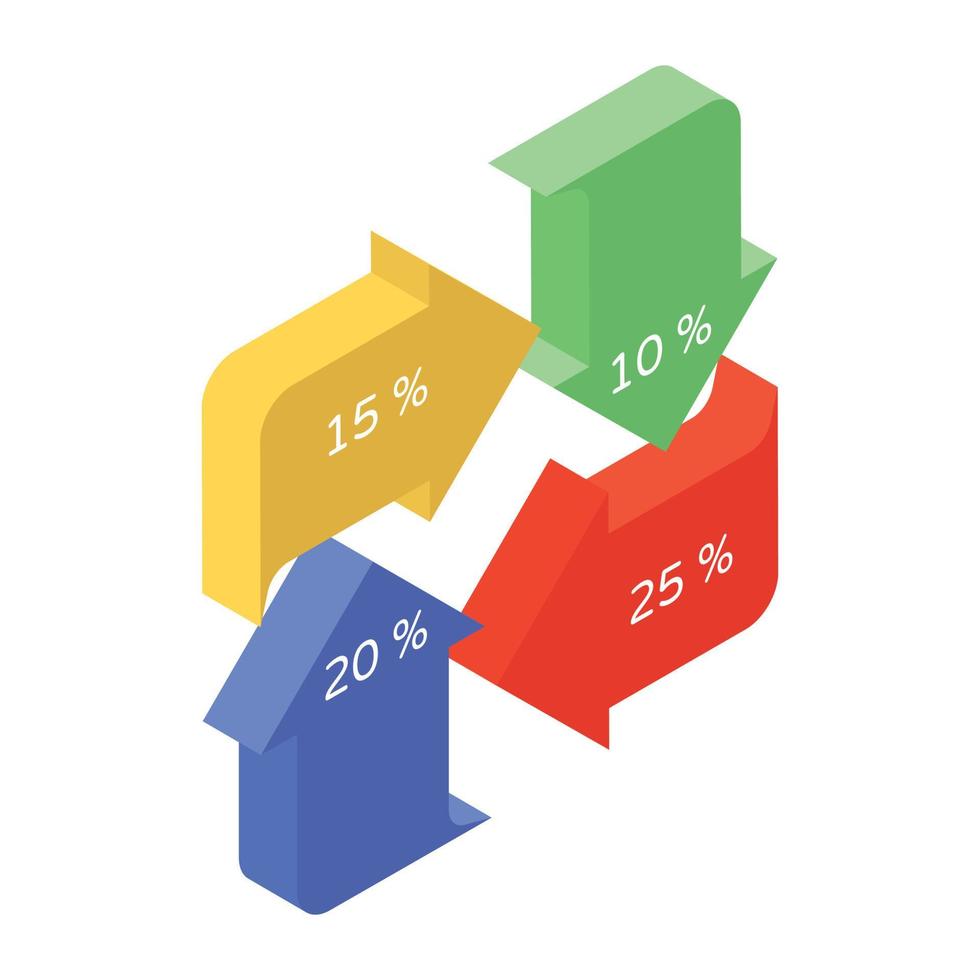 infographie sur les flèches, graphique infographique moderne vecteur