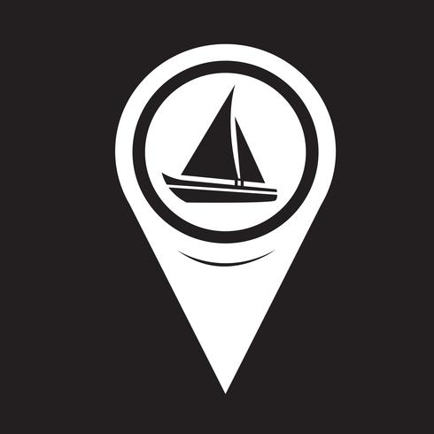 Carte Pointer Sailing Boat Icon vecteur